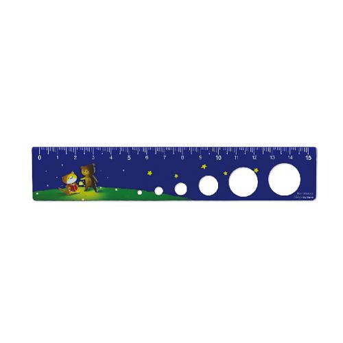 珠友 洞洞尺/直尺/測量尺/製圖/測量(15cm)-星下明燈