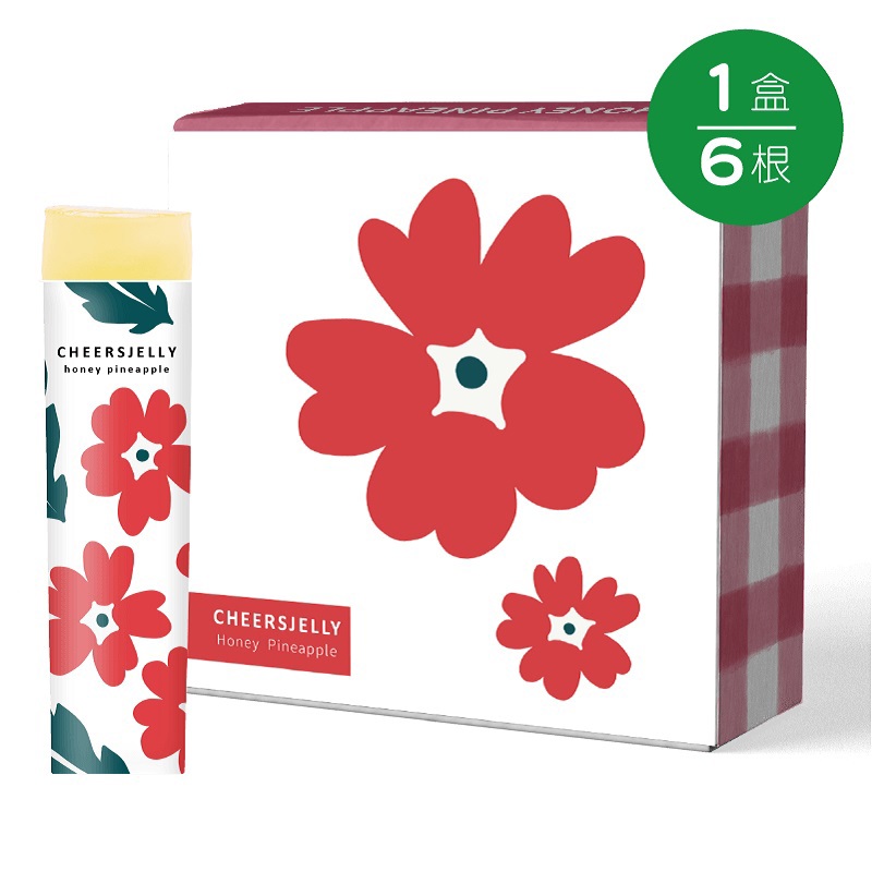 【ＣＨＥＥＲＳＪＥＬＹ】舉杯低卡蒟蒻凍－蜂蜜鳳梨(６６ｇ＊６條／盒)