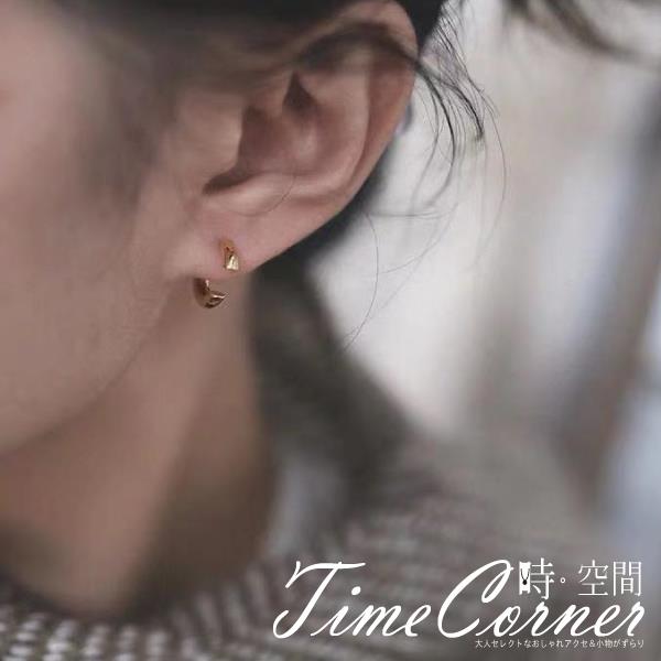 【時空間】925銀針時尚穿透感C型造型耳環(小款)