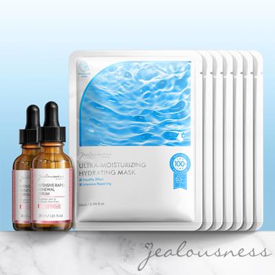【11點熱吵店推薦】液態三重酸煥膚精華30mlx2+極水潤保濕面膜（7入組）