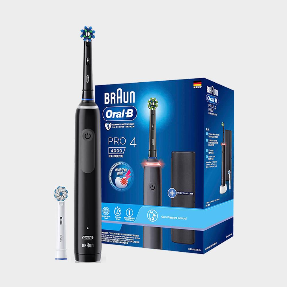 Oral-B PRO4 3D電動牙刷-曜石黑