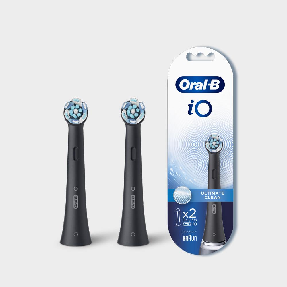 Oral-B iO微震清潔刷頭2入-黑色