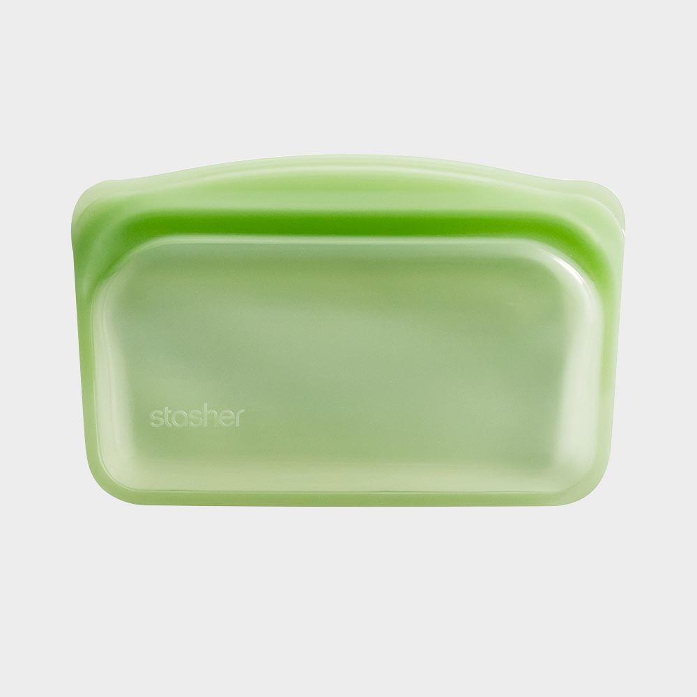 Stasher 長形矽膠密封袋-綠