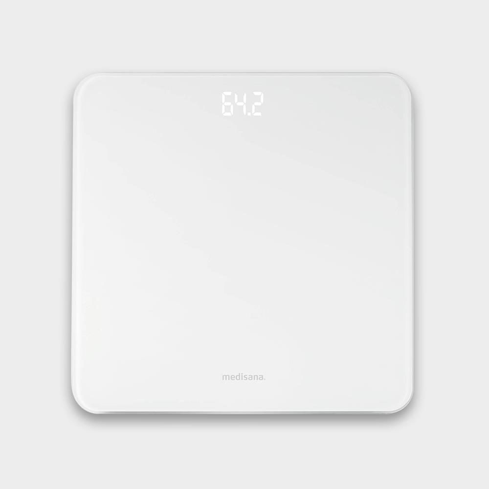 medisana PS435 極簡玻璃體重計-時尚白