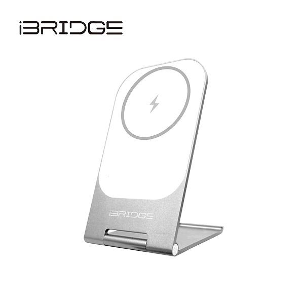 【iBRIDGE】15W超輕薄金屬支架無線充電器