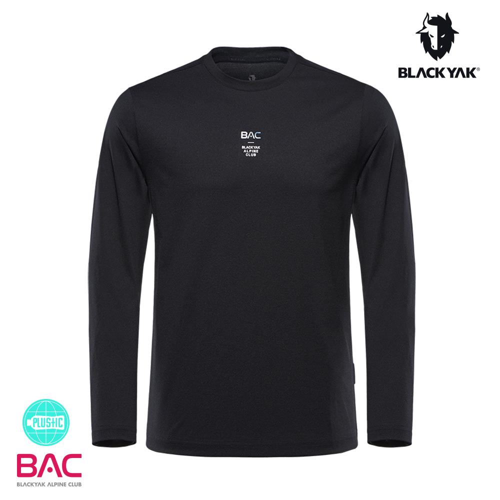 【BLACKYAK】男 ARCTIC B長袖上衣(黑色)-秋冬 圖騰印花 休閒服  T恤 機能服 運動上衣 | BYBB2MC70395