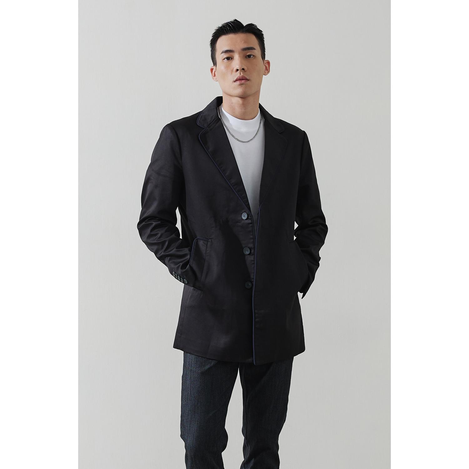 SST&C 黑色風衣外套 | 0612009004 (outlet)