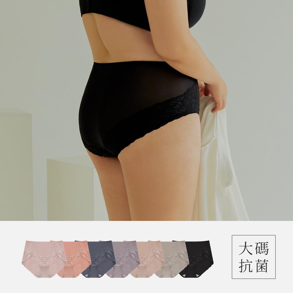 鋅離子抗菌 ‧ 大尺碼蕾絲內褲-7色VC維娜40839