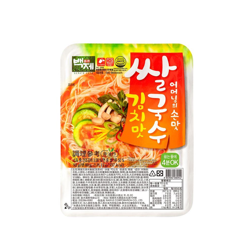 【韓國百濟】韓國百濟米麵線（泡菜味）(９２ｇ／袋)