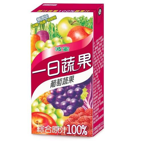 【波蜜】一日蔬果１００％葡萄蔬果汁(１６０ｍｌ＊２４瓶)