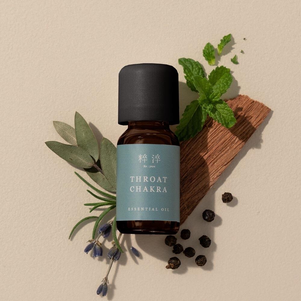 【說】表達香氣 七脈輪喉輪複方精油10ml(黑蓋包裝)|順暢呼吸、面試必備