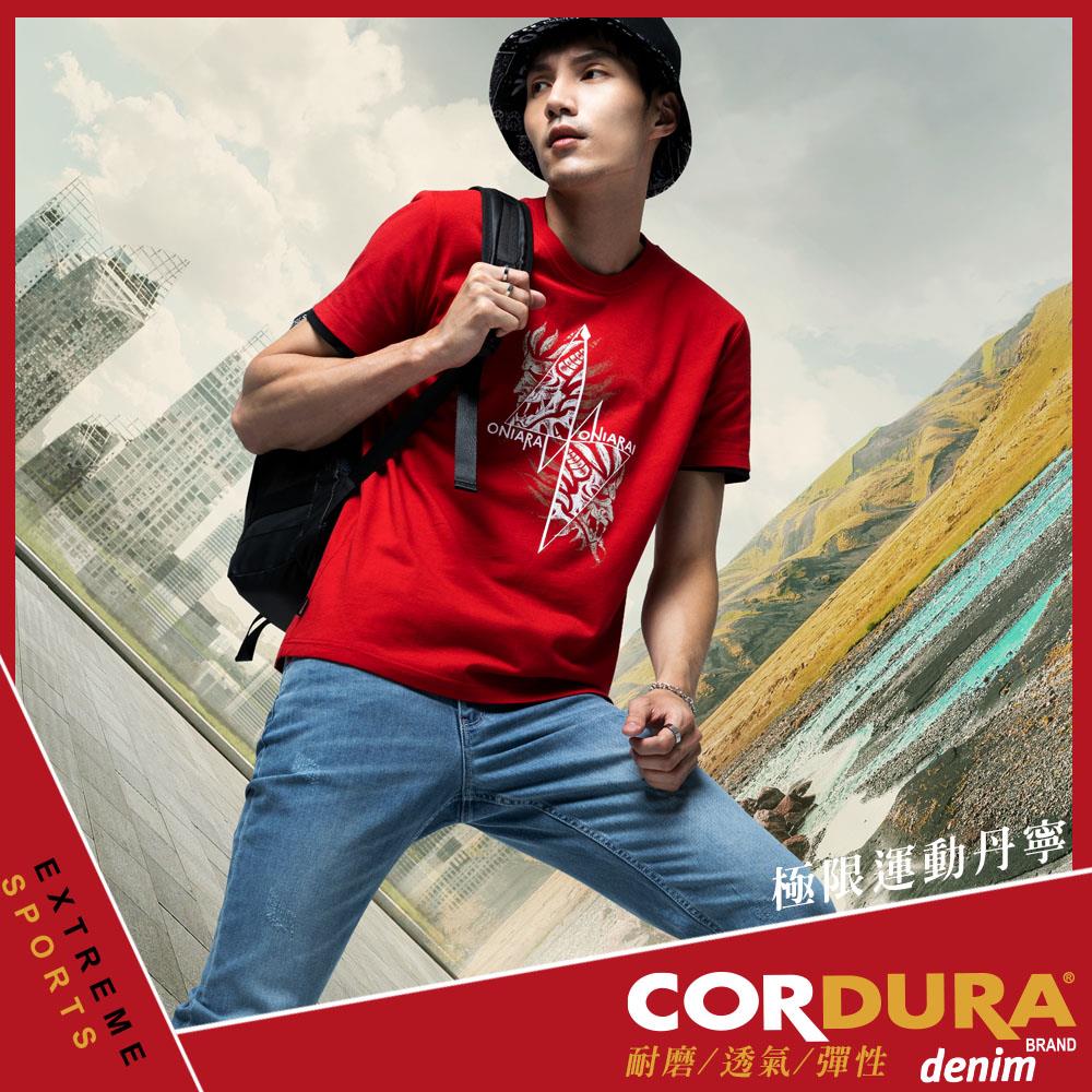 【2件8折】CORDURA 755中低腰丹寧小直筒褲(淺藍) - BLUE WAY  鬼洗い