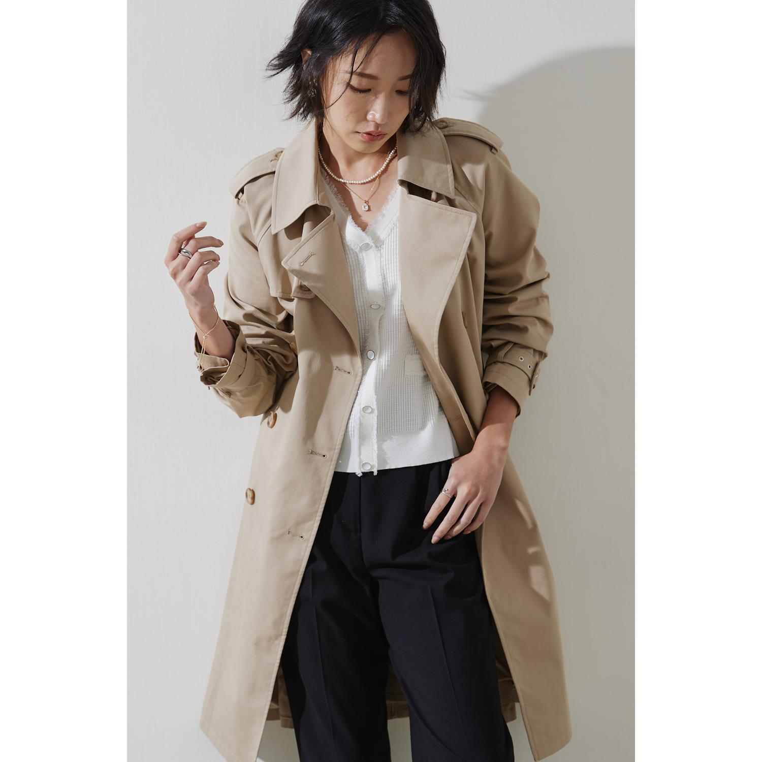 SST&C 淺卡其翻領風衣 | 8162210010 (outlet)
