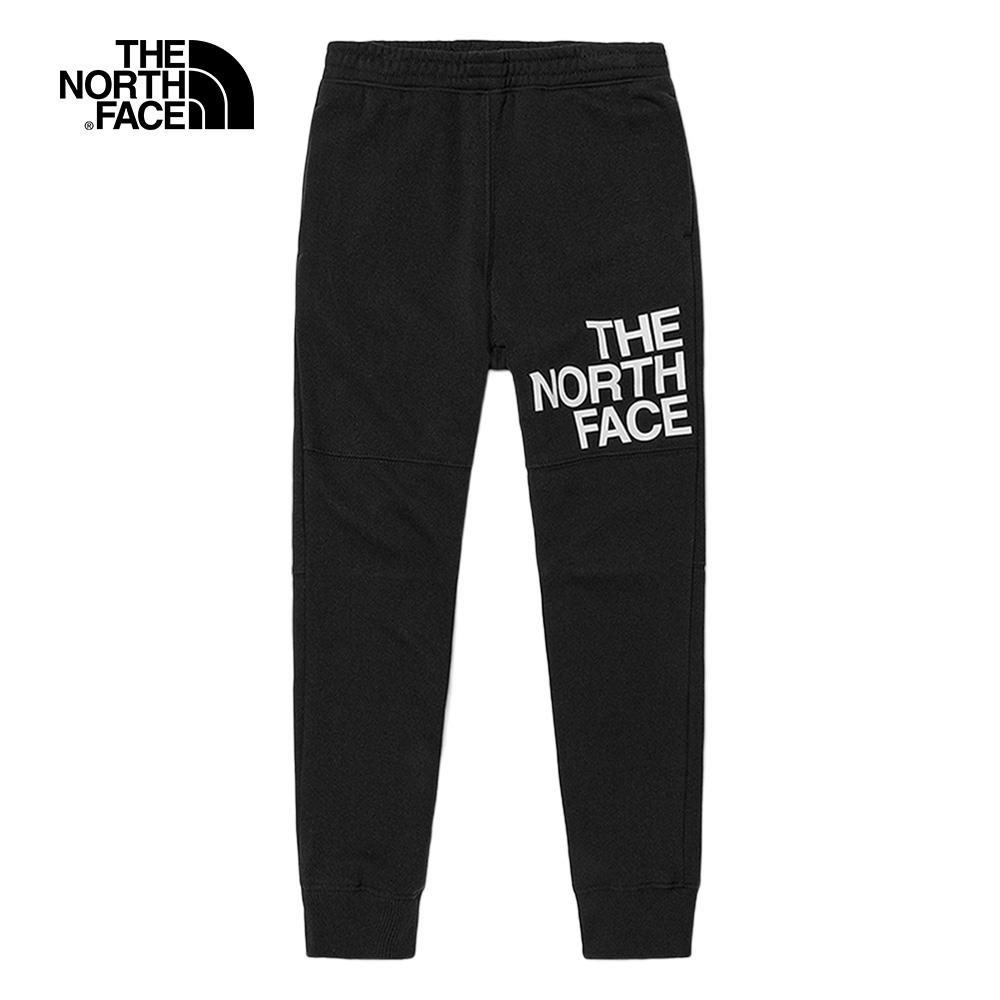 The North Face北面兒童黑色品牌標誌印花運動休閒長褲｜7UMZJK3