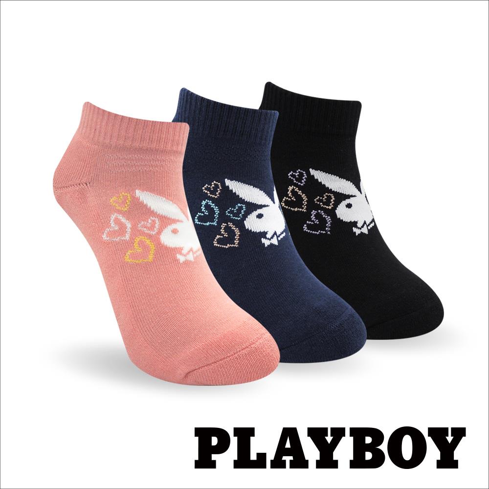 【襪款任選4雙$395 、9雙$750】 PLAYBOY 愛心兔隱形女運動襪(BF1322)