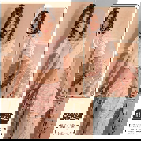 女人情趣-日系純情學生裝-白粉