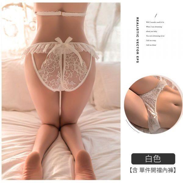 女人情趣-造型露臀內褲-白