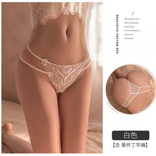 女人情趣-造型露臀T字褲-白