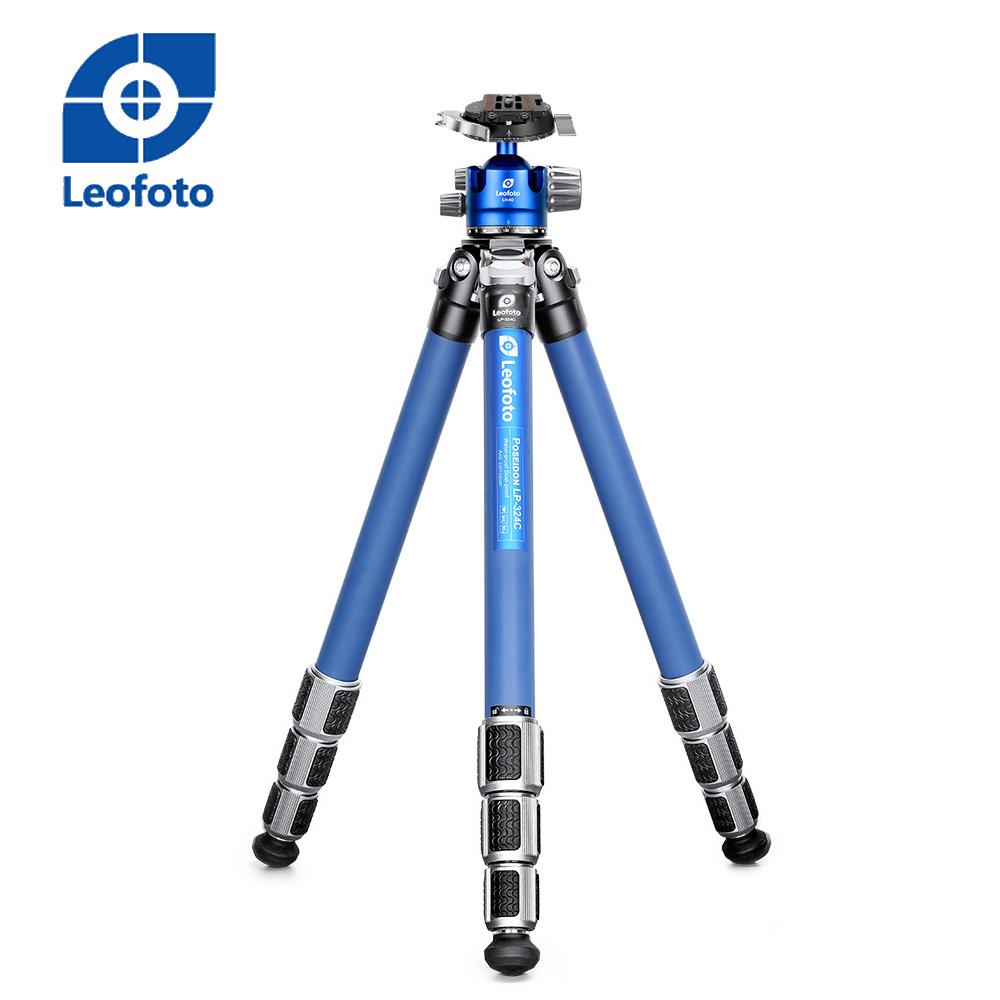 Leofoto徠圖 LP324CL+LH40碳纖維三腳架含扳扣式全景雲台-經典藍特仕版