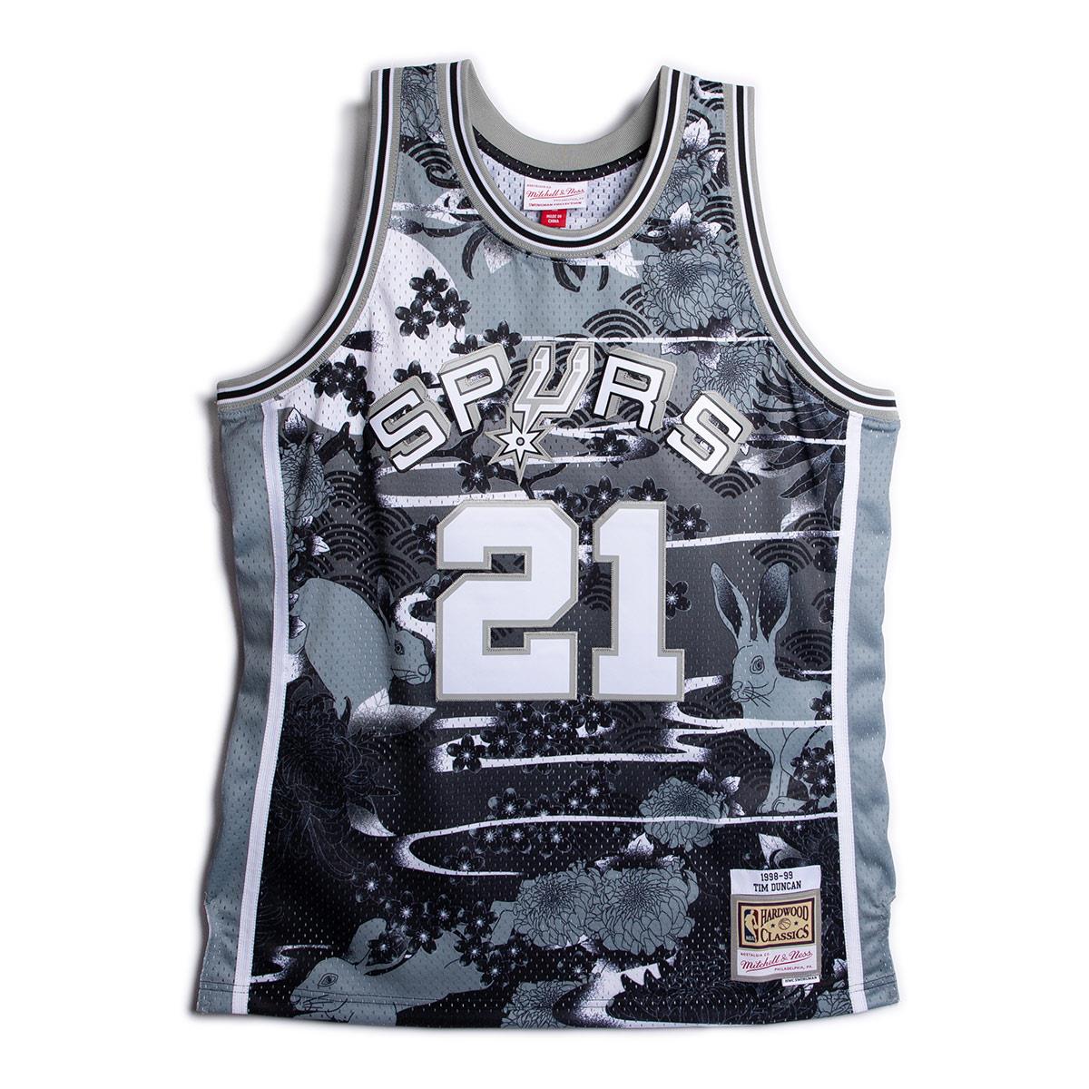 Maillot de basket NBA Spurs blanc et noir Parker – fripsquare