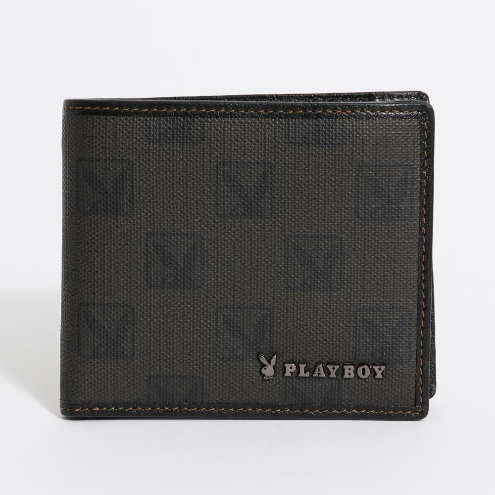 PLAYBOY - 上翻短夾 Legend系列 - 咖啡色/131-0212-60-2