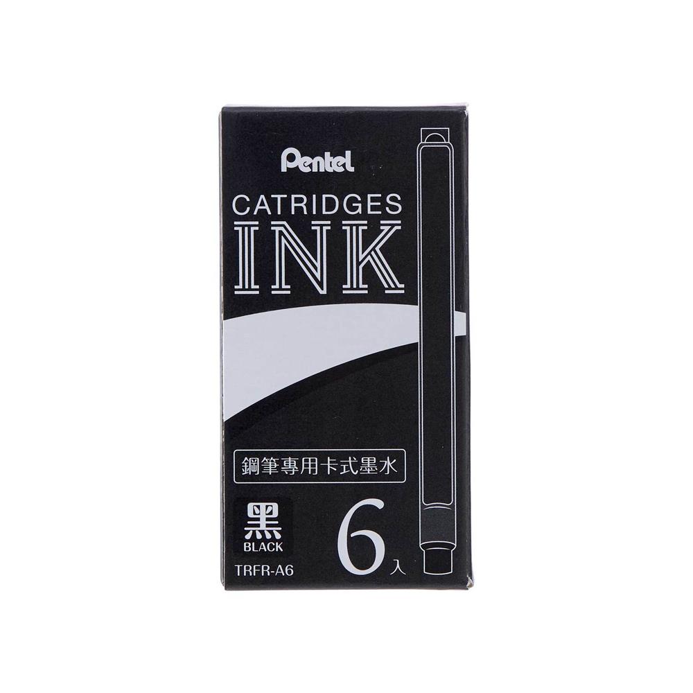 Pentel 鋼筆墨水管黑色 6入 TRFR-A6T