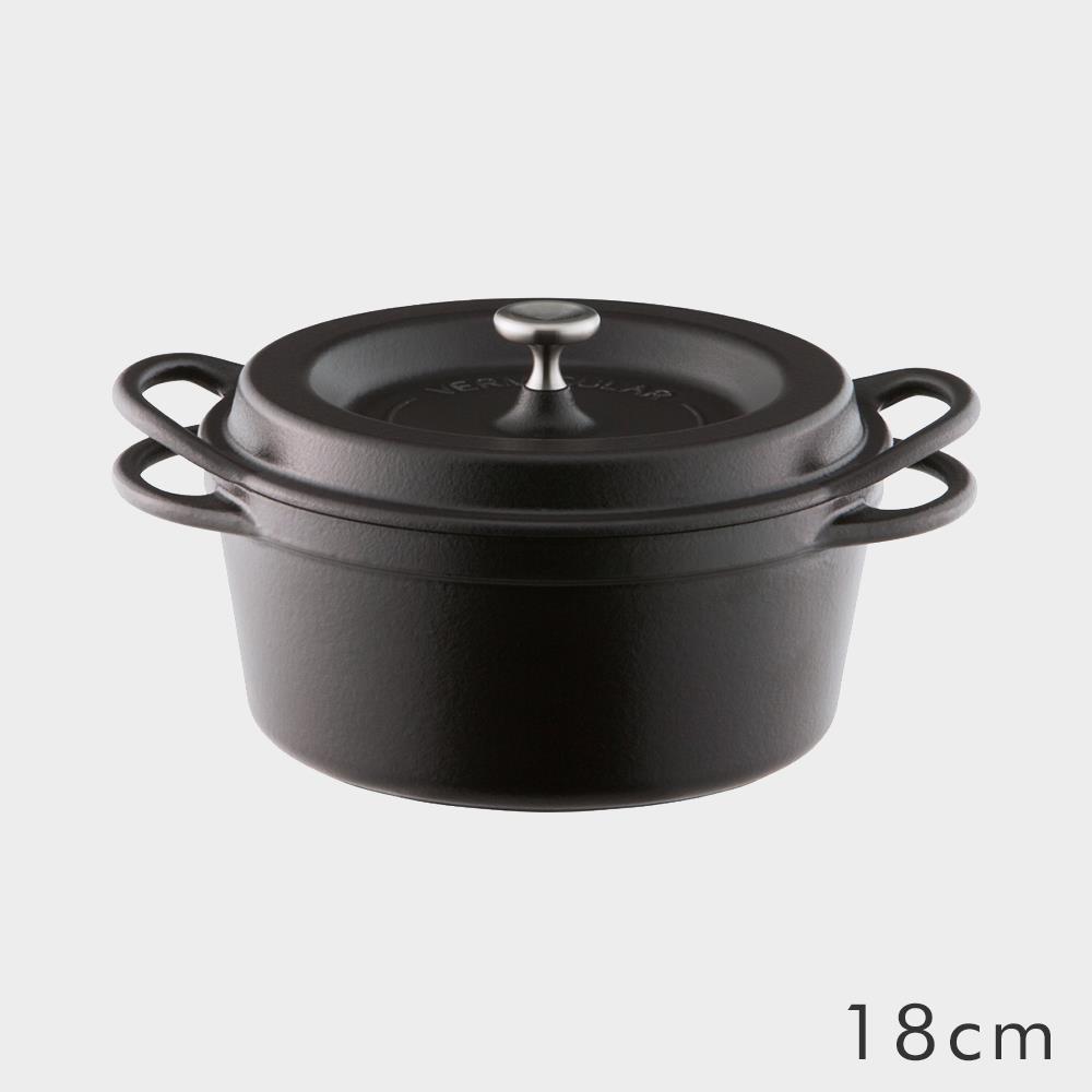 VERMICULAR 日本原裝琺瑯鑄鐵鍋 18cm (碳黑)