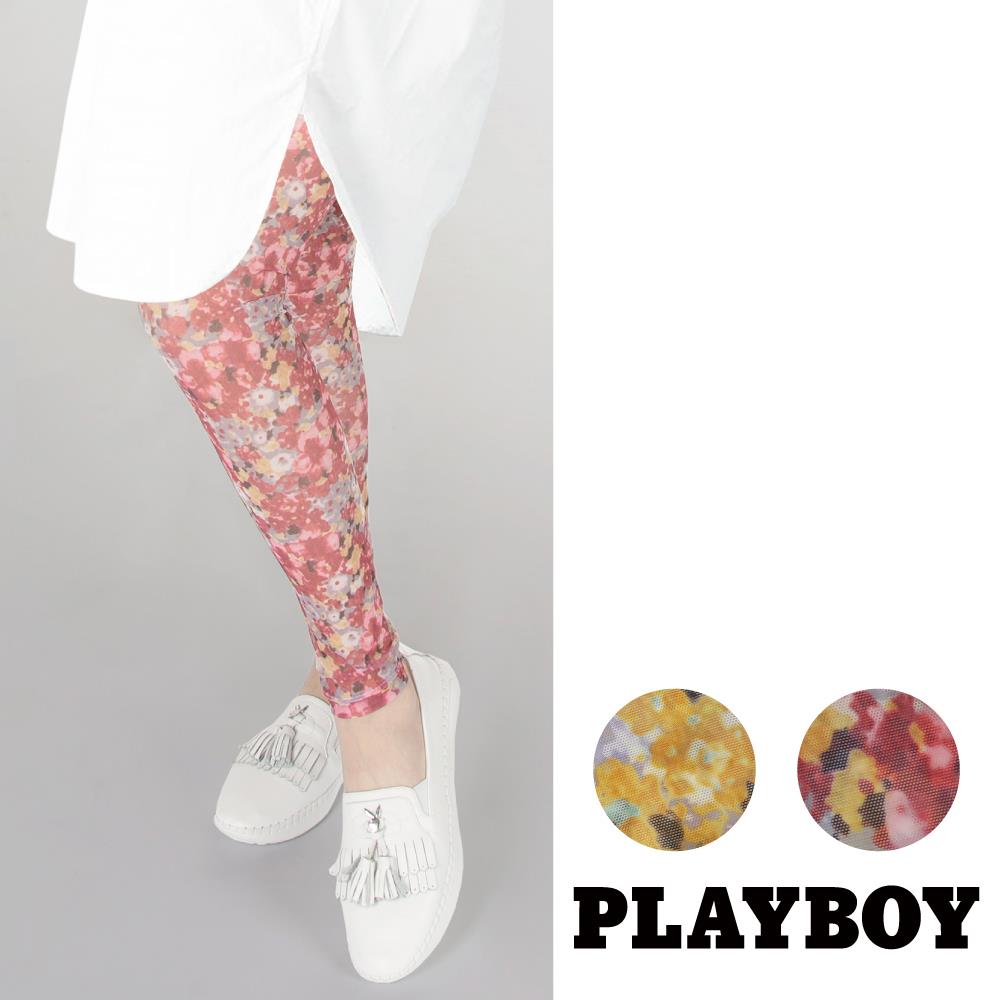 PLAYBOY 花花透膚內搭褲(BC2113)