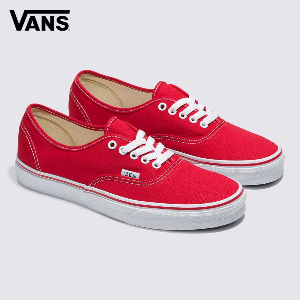 Vans Authentic 男女款紅色滑板鞋