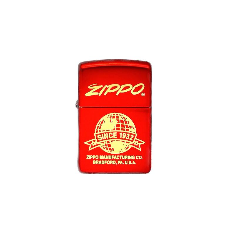ZIPPO Metallic Red Laser Engrave 防風打火機