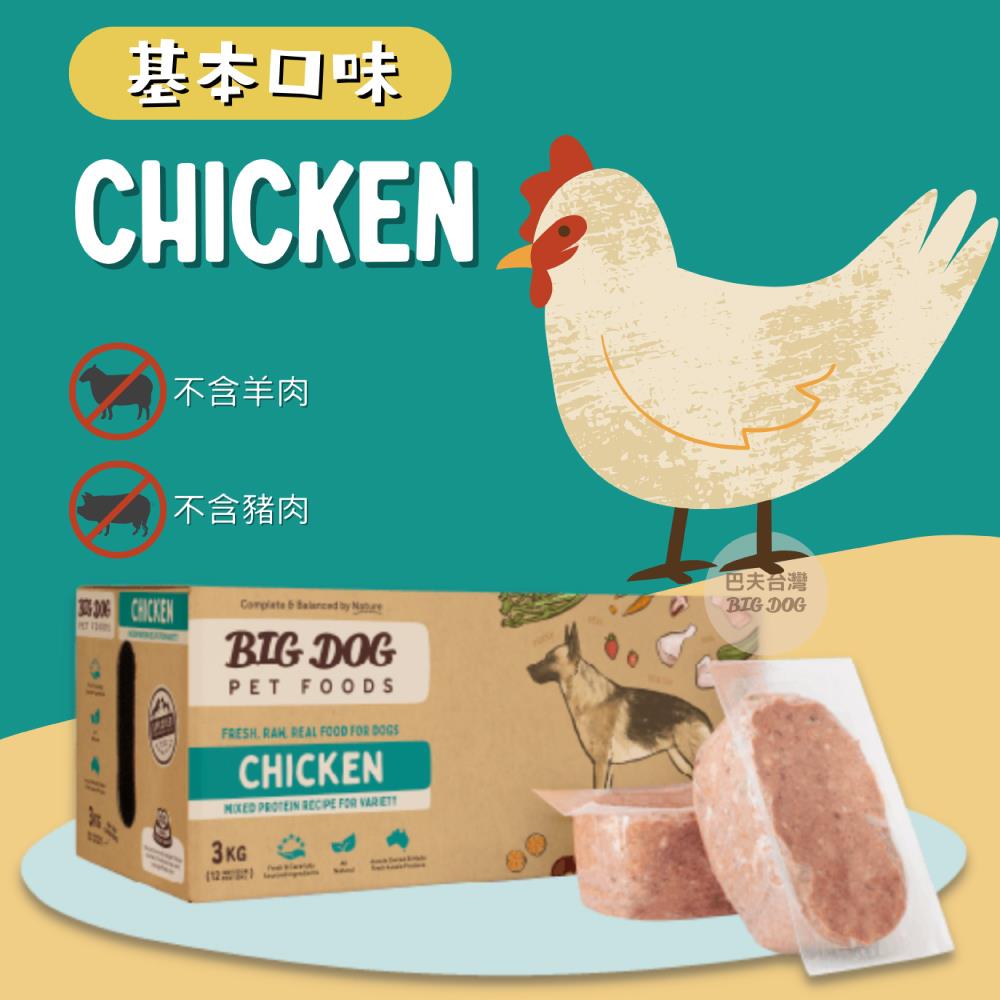 澳洲BIG DOG犬用生食肉餅｜雞肉