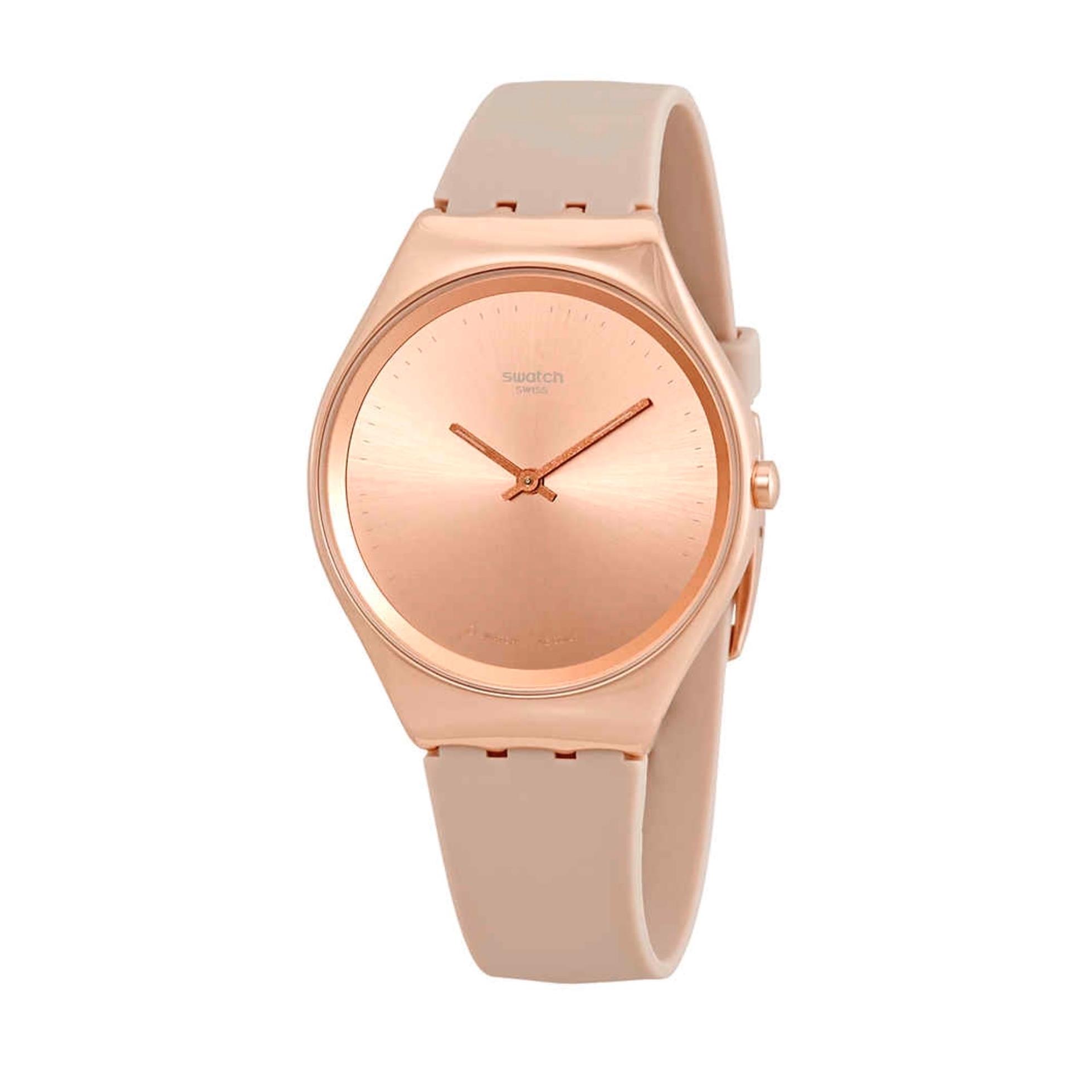 【swatch】超薄金屬系列 SKINROSEE粉漾手錶 SKINROSEE (SYXG101)