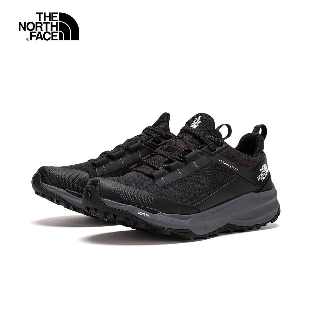 The North Face北面男款黑灰色防水透氣VECTIV中底抓地徒步鞋｜7W6CNY7