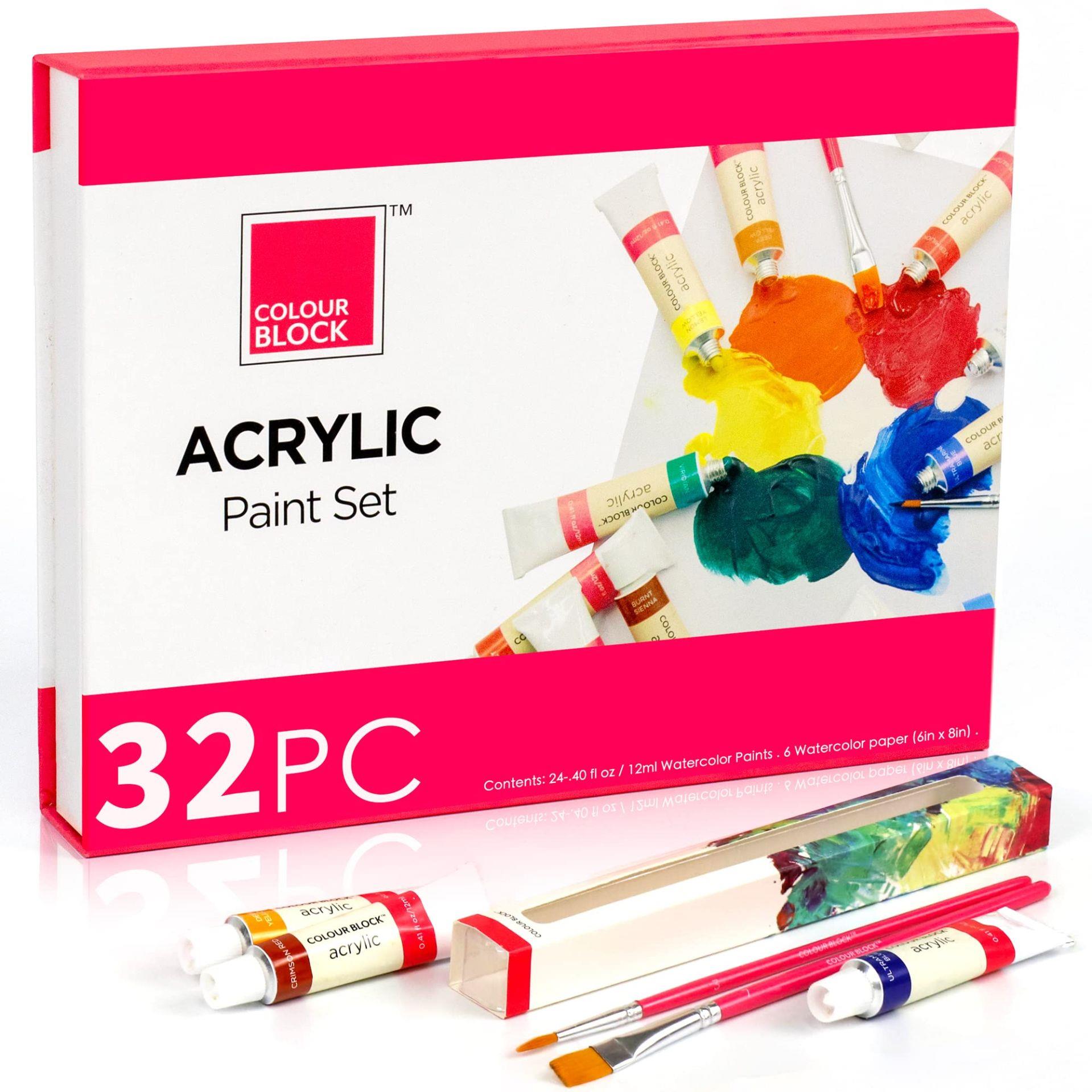 【COLOUR BLOCK】系列 32PCS壓克力顏料組