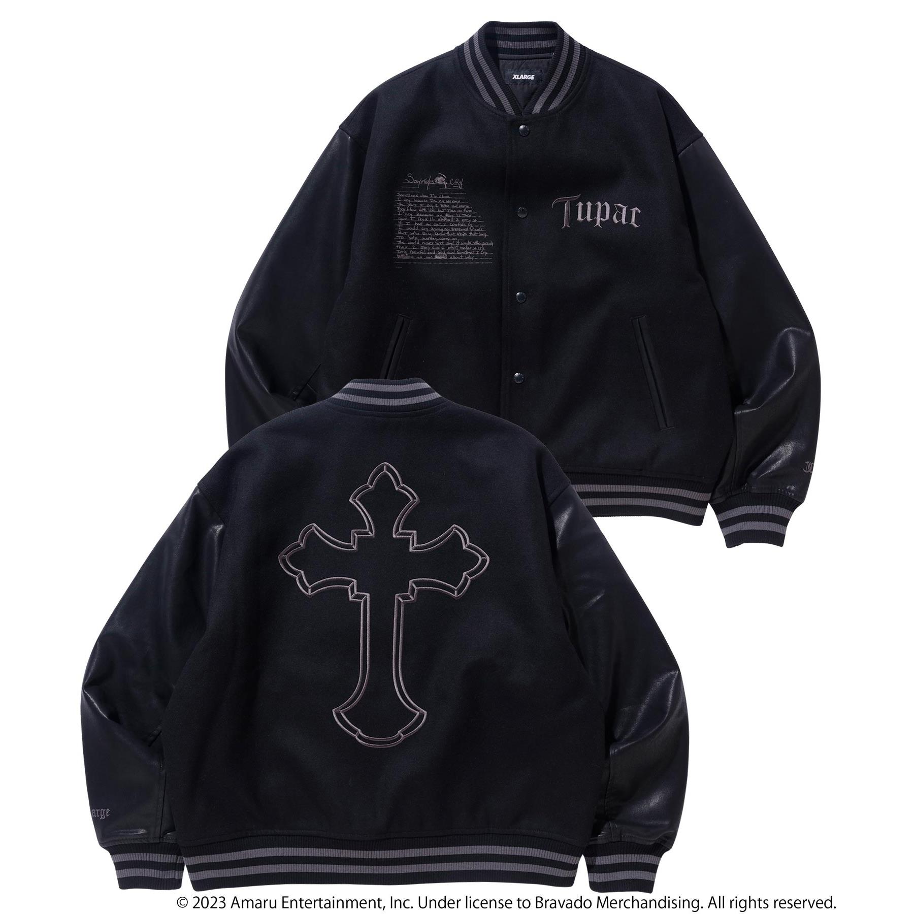 XLARGE×Tupac Varsity Jacket-Black | 熱銷推薦| XLARGE / x-girl