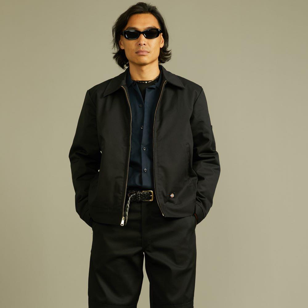 Dickies男款黑色TJ15抗皺經典艾森豪外套|DK011777BLK