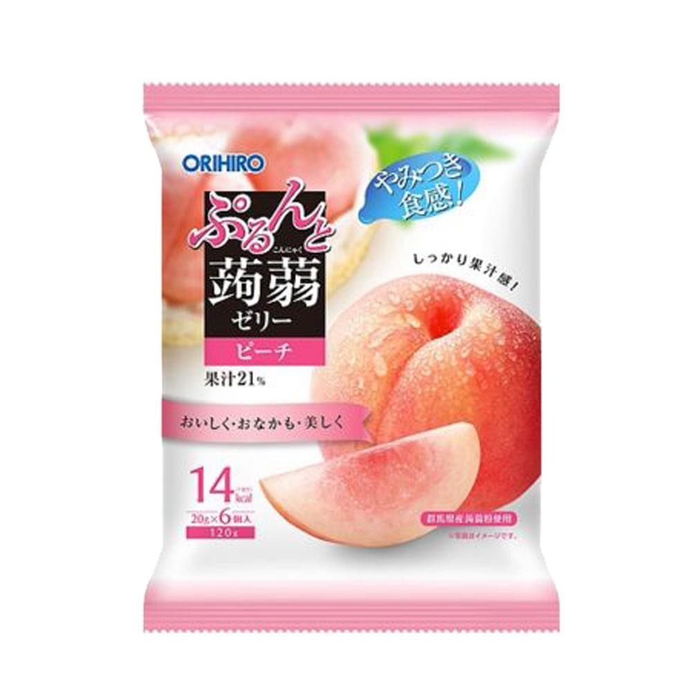 ORIHIRO蒟蒻果凍 水蜜桃6入