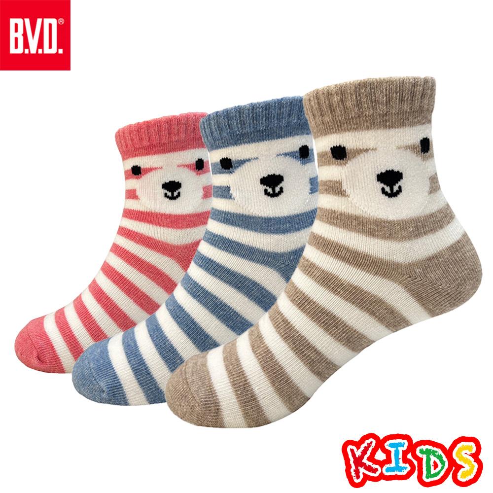 【BVD】熊熊1/2童襪(13-16CM)-B571
