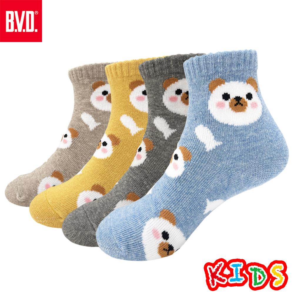 【BVD】小熊1/2童襪(13-16CM)-B577