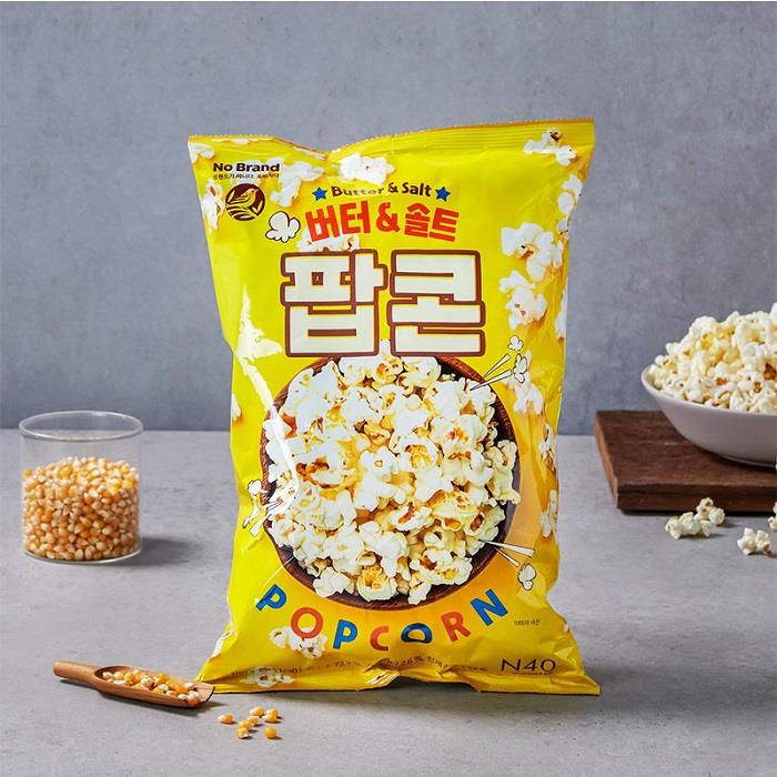 【ＮｏＢｒａｎｄ】奶油鹽風味爆米花(１００ｇ／包)