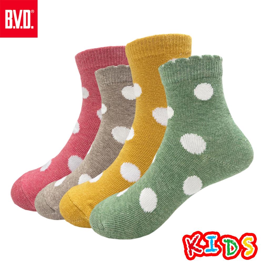 【BVD】圓點1/2童襪-B572.B573