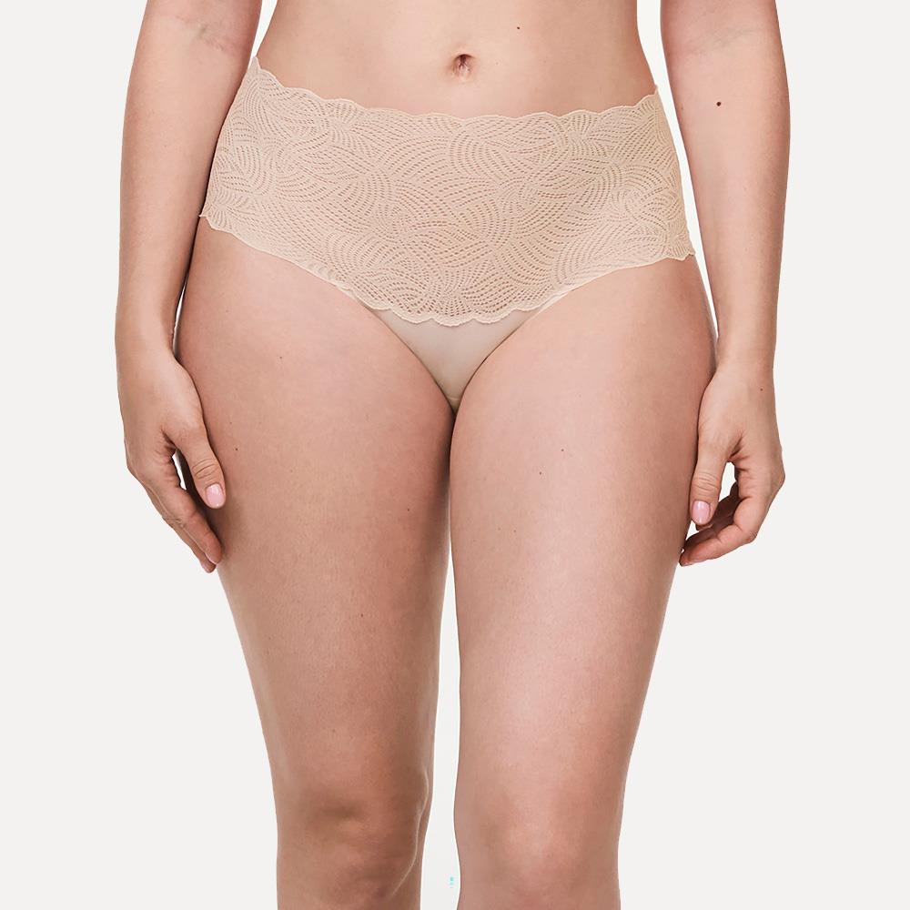 【Chantelle Lab】透氣涼感蕾絲無痕高腰內褲>粉膚色(11G80_01N)【Soft Stretch】