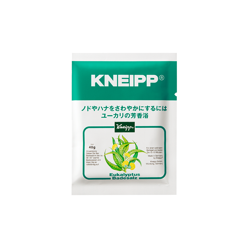 82折【任6入$399】｜Kneipp克奈圃 尤加利暖身鹽泉浴鹽(日本限定版)40g