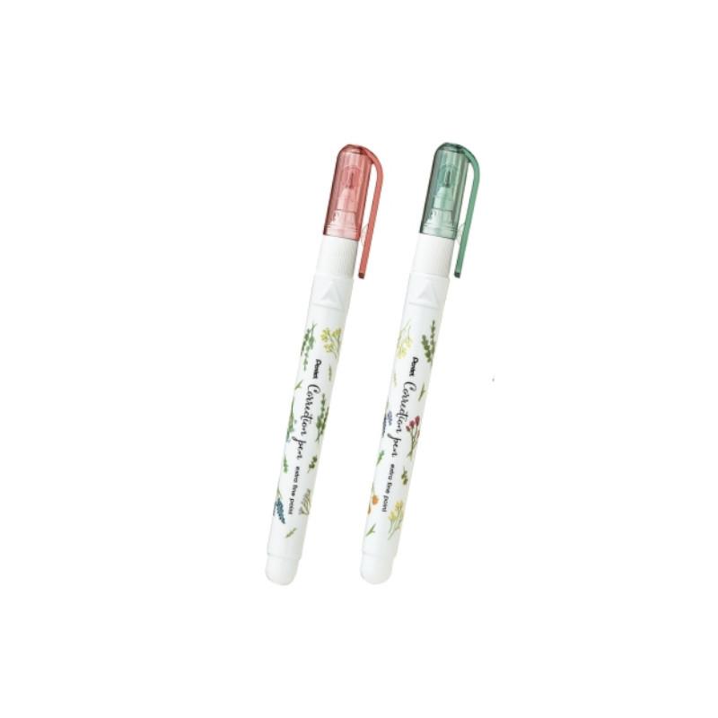 Pentel XZL7F1BC 極細修正筆 花草系-紅蓋/綠蓋