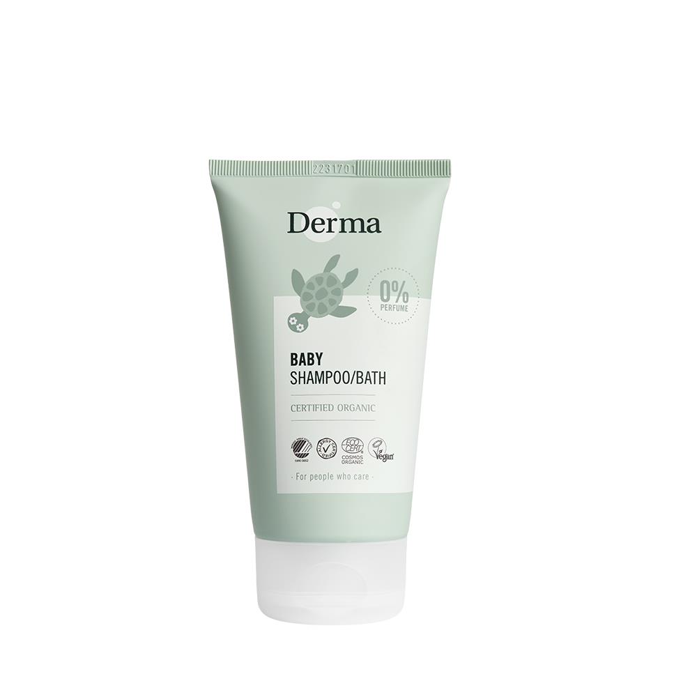 丹麥【Derma】寶寶有機水嫩洗髮沐浴露(旅行號)150ml