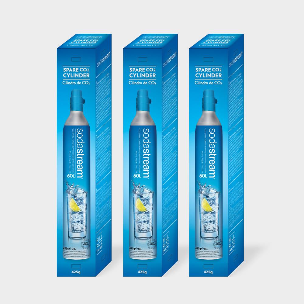SodaStream 425g 二氧化碳全新旋轉鋼瓶 (3入組)