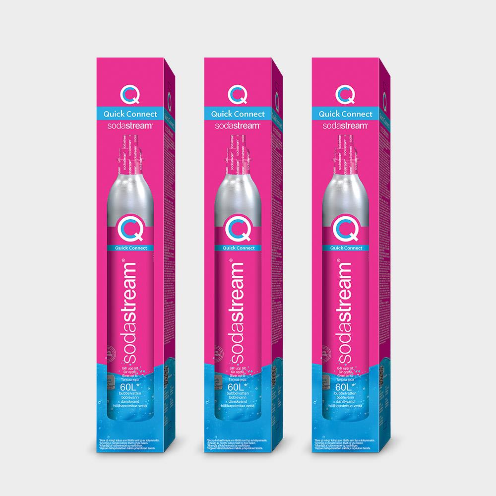 SodaStream 425g 全新盒裝快扣鋼瓶 (3入組)
