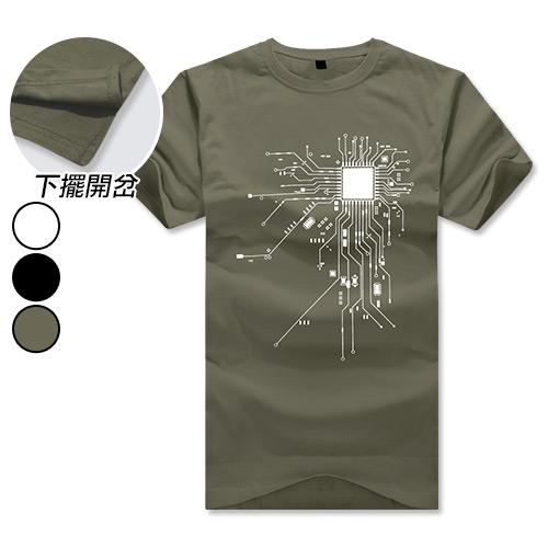 男短T恤 MIT簡約電路工業風設計潮流短袖上衣 現+預【NW623031】