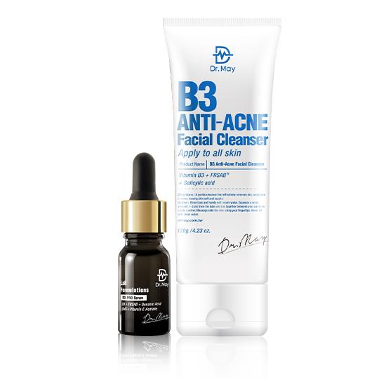 【Dr. May】美博士B3 PRO專業淨膚潔顏組-B3小黑瓶PRO加強版淨膚精華(10ml)+B3專業毛孔調理潔顏乳(120g)女人我最大節目推薦