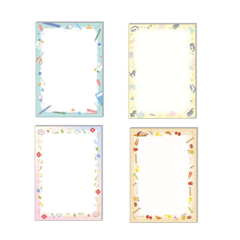 A4彩印紙-小花/貓咪/蔬菜/文具